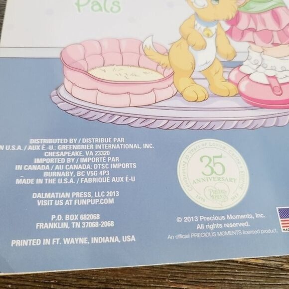 2013 Precious Moments Purrfect Pals Big Fun Book to Color Coloring Book - Picture 2 of 5